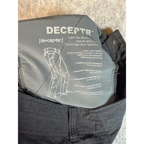 Kuhl Mens Deceptr Black Outdoor Hiking Recreation Pants 32x30 (Tag 32x32) - Picture 7 of 12
